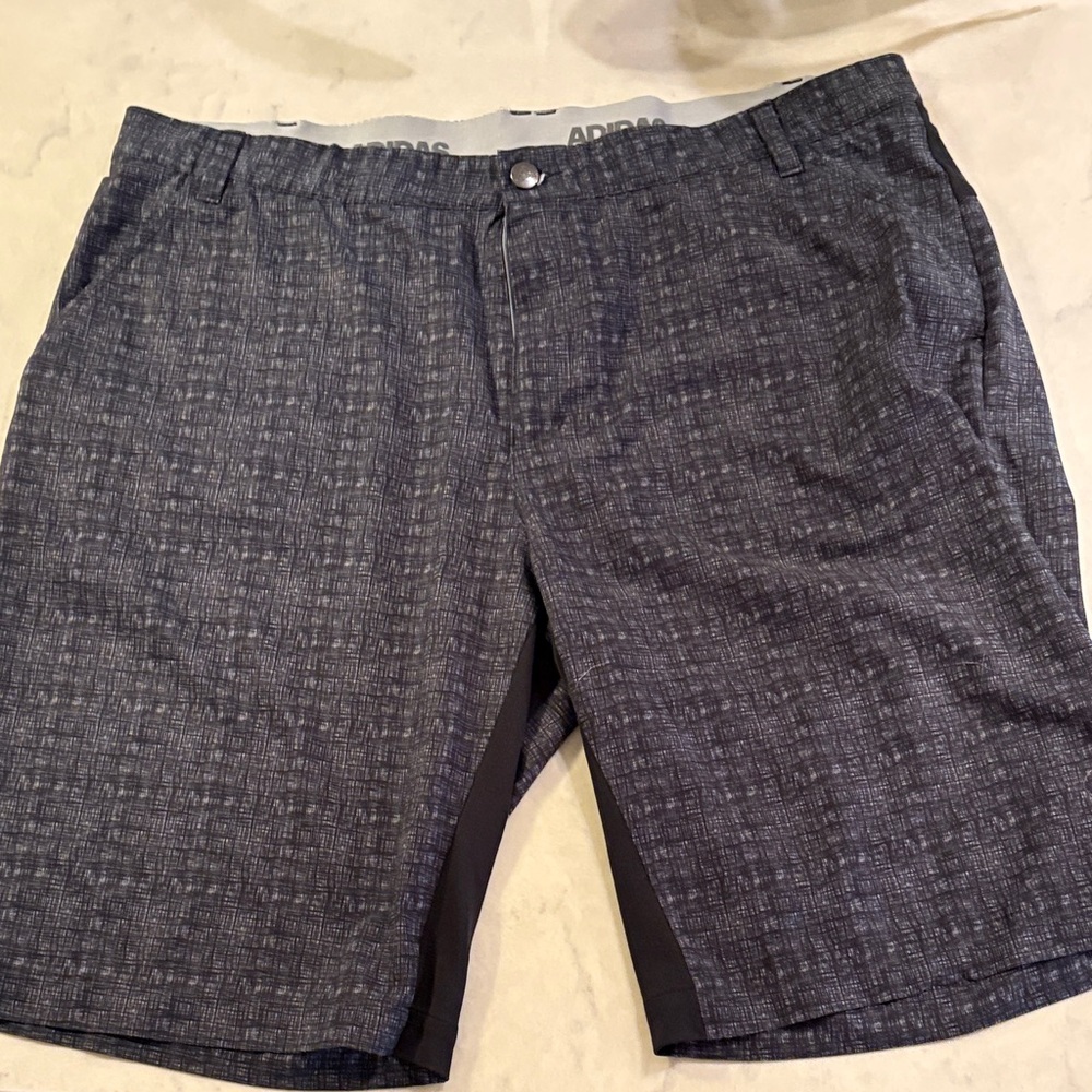Adidas Men's Black Patterned Athletic Shorts